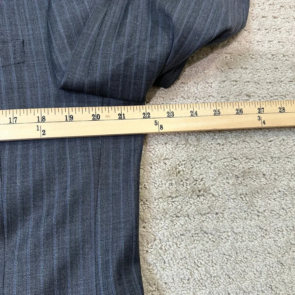 Brooks Brothers Blazer 42 Long Regent Explorer Coat Stripe Gray Wool 2-Button